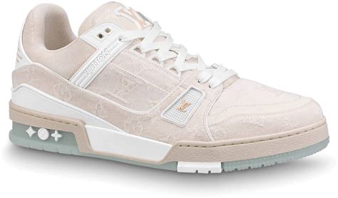 louis vuitton lv trainer beige monogram demin|LV Trainer Sneaker .